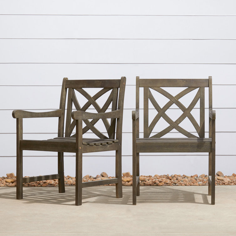 Darby Home Co Geraldton Acacia Patio Dining Armchair Wayfair Canada